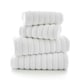 image 1 of Ribbleton 100% Cotton Zerotwist Ribbed Towels – Hand, Bath & Sheet Sizes – Ultra Soft White | White | Bath towel