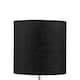 image 3 of Black Textured Cotton 17cm Table Lamp Shade Black