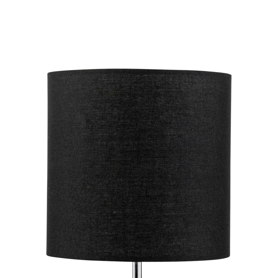 image 1 of Black Textured Cotton 17cm Table Lamp Shade Black