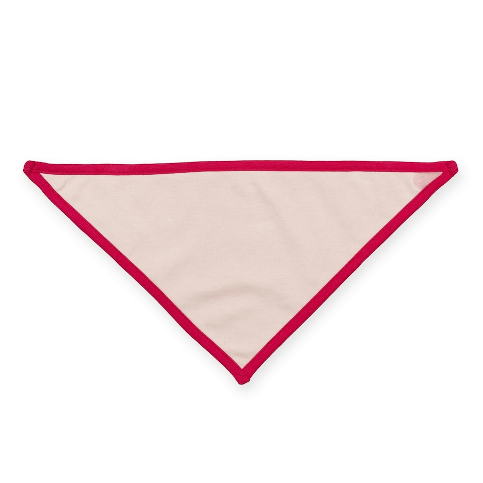 Larkwood Unisex Baby Reversible Cotton Bandana Bib - Fuchsia/ Pale Pink - One Size