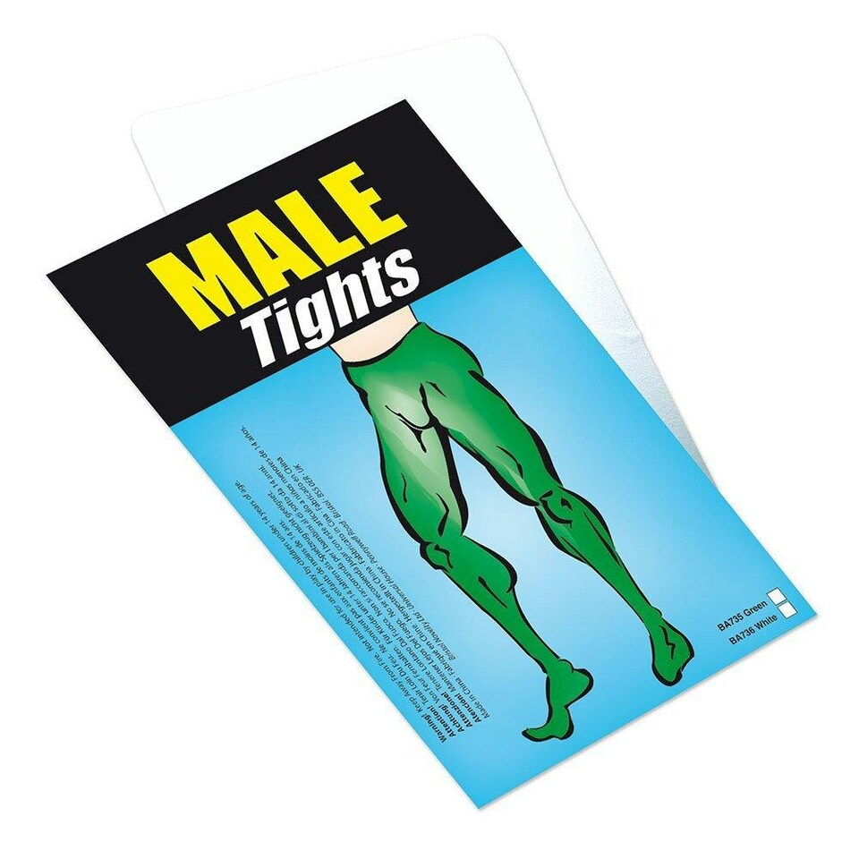 image 1 of Bristol Novelty Mens Fancy Dress Tights - White - One Size White | One Size