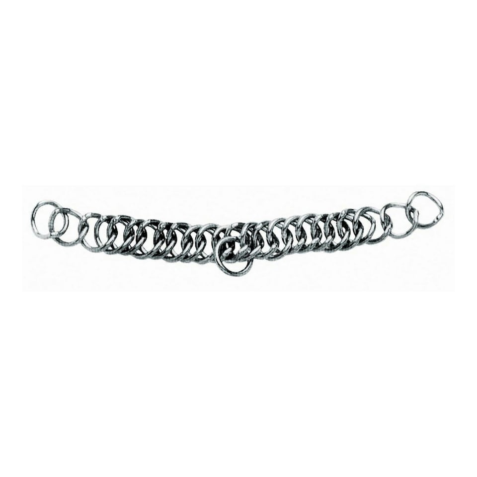 Korsteel Twin Link Twin Link Horse Curb Chain - Silver - One Size