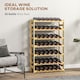 image 3 of HOMCOM Wooden Wine Rack, Free Standing 7-Tier Wine Holder for 42 Bottles, Slim Bottle Rack for Home Bar, 63 x 25 x 102cm, Natural