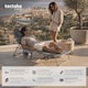 image 2 of Sun Lounger - foldable with sun canopy | Grey | grey | 1