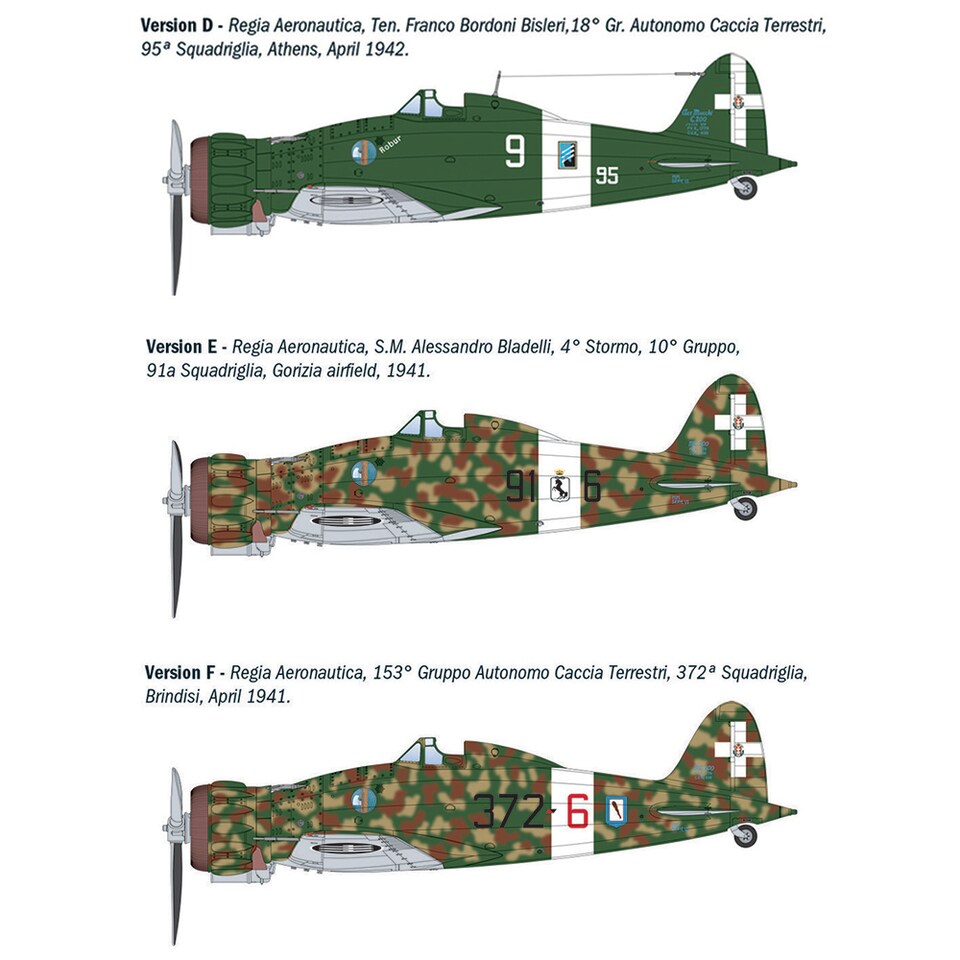 image 1 of Italeri Macchi MC.200 Saetta Military Aircraft Model Kit Scale 1-32