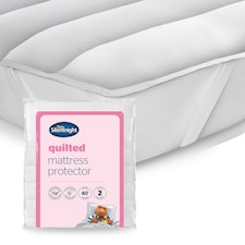 Silentnight Quilted Mattress Protector | White | Small Double