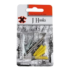 X Nickel Plated J Hooks Blister 2pk - One Colour - One Size