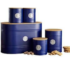 Navy Scandinavian 5 Piece Kitchen Canister Set