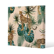 Tropical Cheetah (Canvas Print) 127 x 127 x 4cm