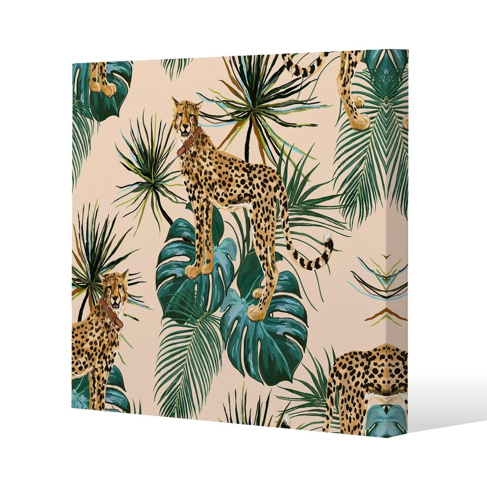image 1 of Tropical Cheetah (Canvas Print) 127 x 127 x 4cm