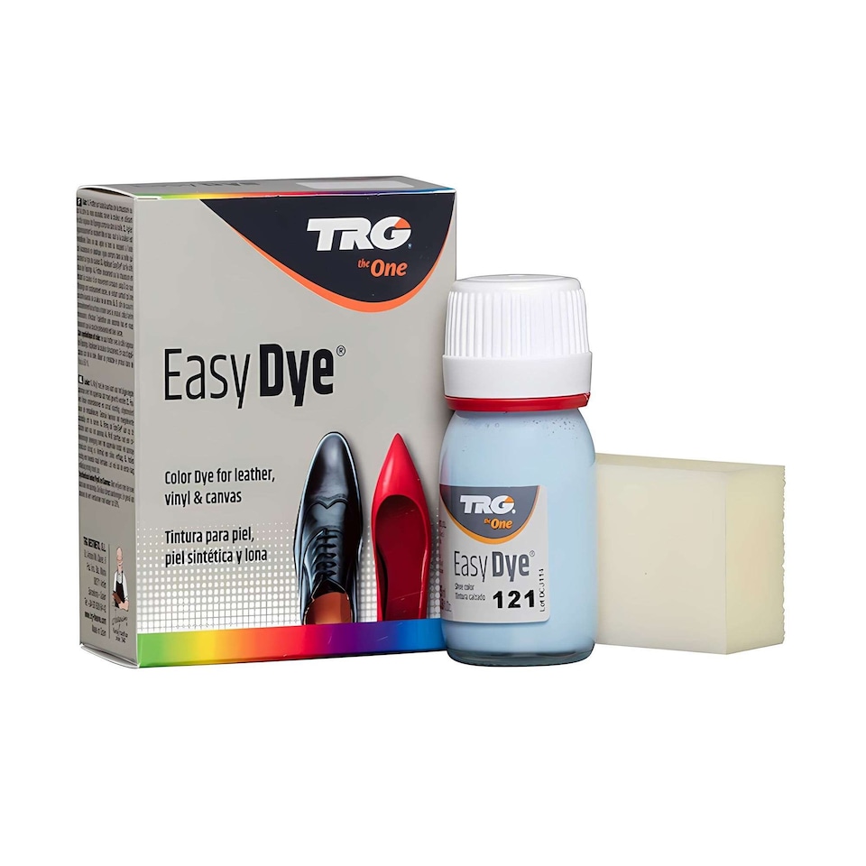 image 1 of TRG Easy Dye Shoe Paint for Leather Colour Change and Covering Scuffs 25ml | Blue | Sky Blue