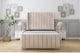 image 1 of Sloomy Melbourne Sand Naples Bed Frame With Mattress  With 50" Upholstered Wingback Headboard 2'6 Small Single