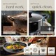 image 7 of Dinnerware Set for 6 People with Plates, Bowls, Utensils, Pots and Pans | Grey | grey/black | 39 pc | 1