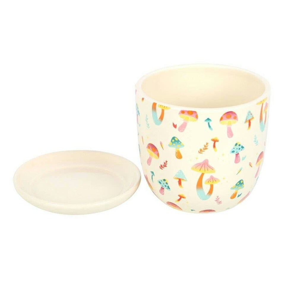 image 1 of Something Different Funky Fungi Mushroom Plant Pot Set - Beige/Pink/Blue - One Size