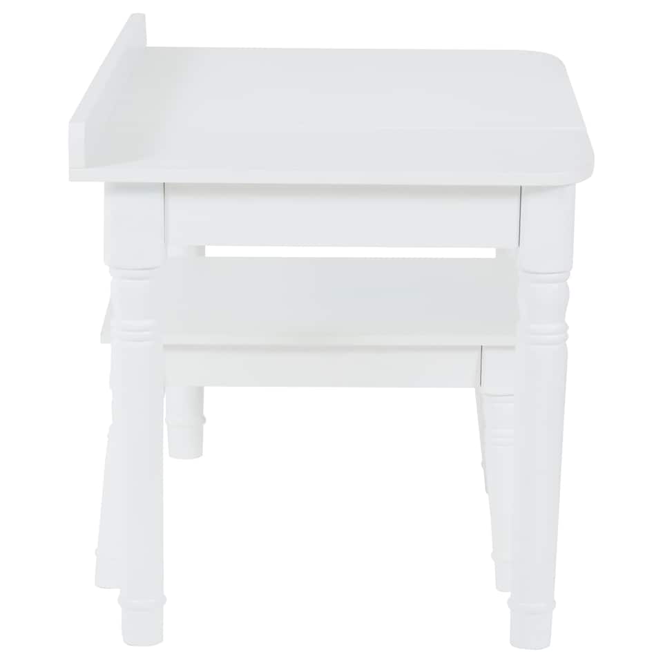 image 1 of Premier Kids Childrens Dressing Table and Chair, Crisp White Dressing Table with Mirror, Body Posture Vanity Chair