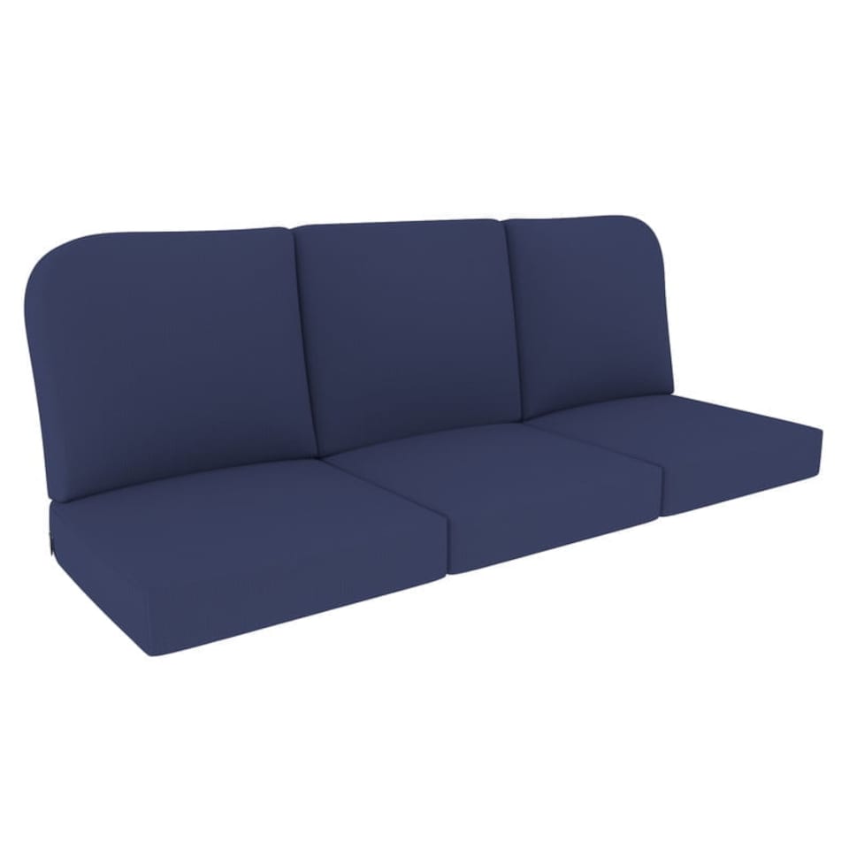 image 1 of Covers&All Outdoor 5 in Seat / Back Cushion with Highly Durable Cover Rite Fabric, 22 in W x 24 in L x 5 in Thick, Navy Blue