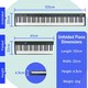 image 4 of Axus 88 Key Portable Folding Digital Piano Keyboard, Full Size Semi-Weighted Keys, Sustain Pedal, Rechargeable Battery