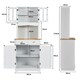 image 2 of COSTWAY Kitchen Pantry Cabinet Buffet Cupboard W/ Drawer White