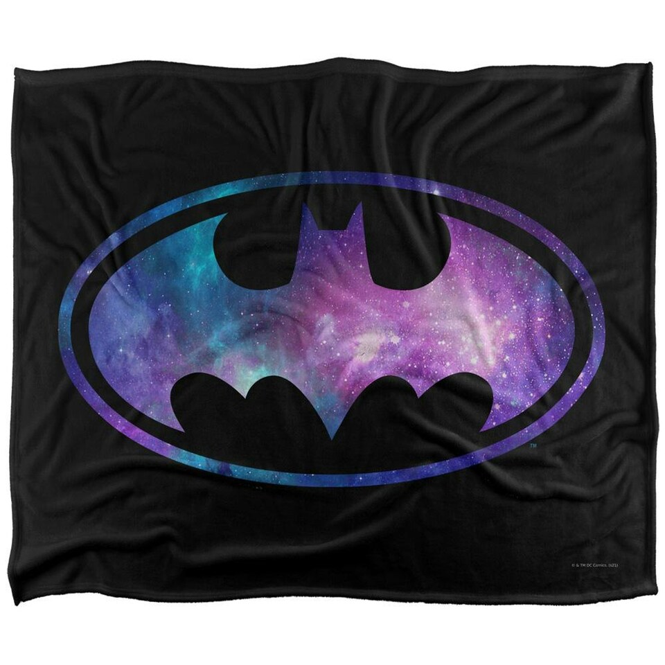 image 1 of Batman Galaxy Logo Blanket - Multicoloured - One Size Multi