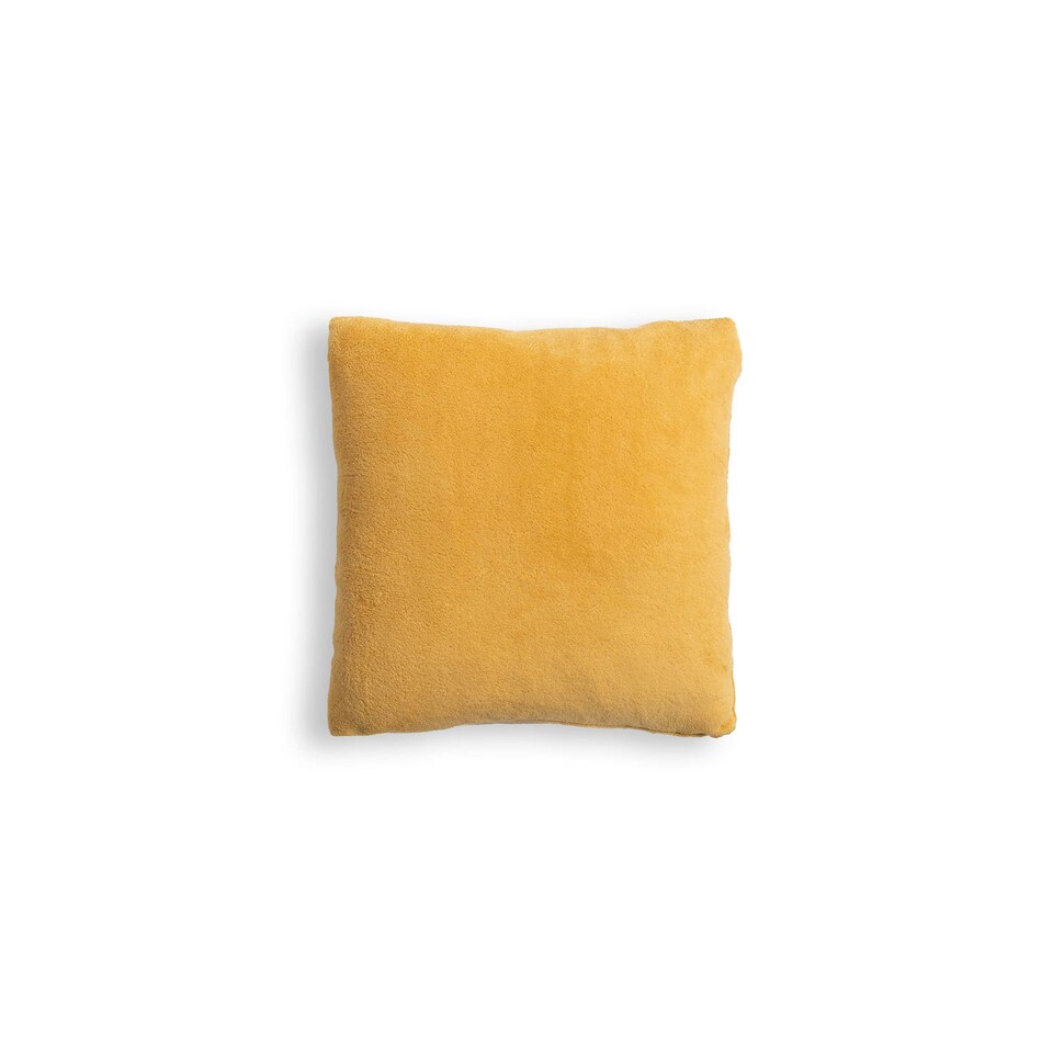 image 1 of BHS Microfleece Cushion, Yellow Yellow | Ochre
