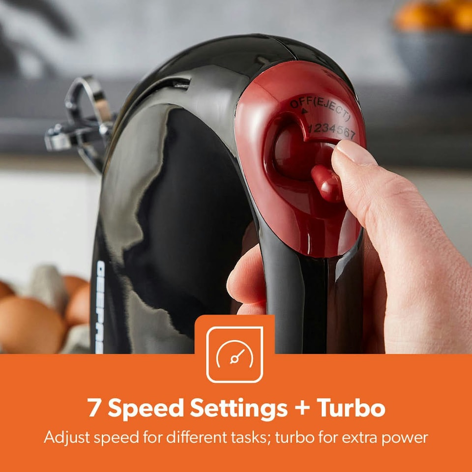 image 1 of GEEPAS 150W Hand Mixer - Electric Whisk Black