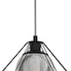 image 3 of Burton Black Pendant Ceiling Light with Smoked Glass