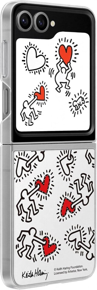 image 1 of Samsung Galaxy Z Flip 6 Flipsuit Case Keith Haring Edition White - EF-ZF741CWEGWW