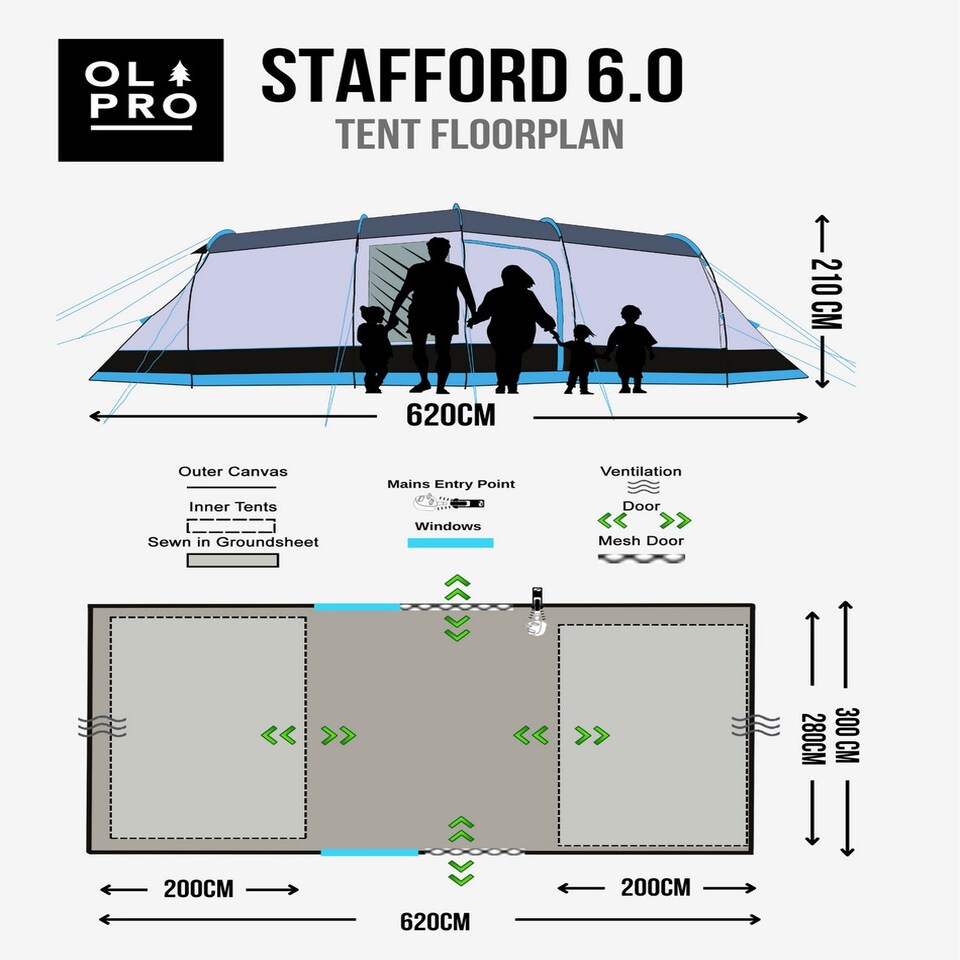 image 1 of Stafford 6.0 6 Berth Tent