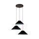 image 1 of ValueLights Akira Black 3 Way Pendant Ceiling Light Pleat Shade | Black