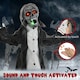 image 5 of HOMCOM Voice Activated Halloween Animatronics Skeleton, Battery Operated