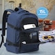 image 4 of Flight Knight Underseat Backpack 40x20x25cm Ryanair Free Carry On for Travelling USB Port Padded Comfortable Backpack - Carry On Luggage | Blue | Navy | 1