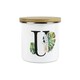 image 1 of Green & Gold Letter U Large Storage Canister | White | Letter U