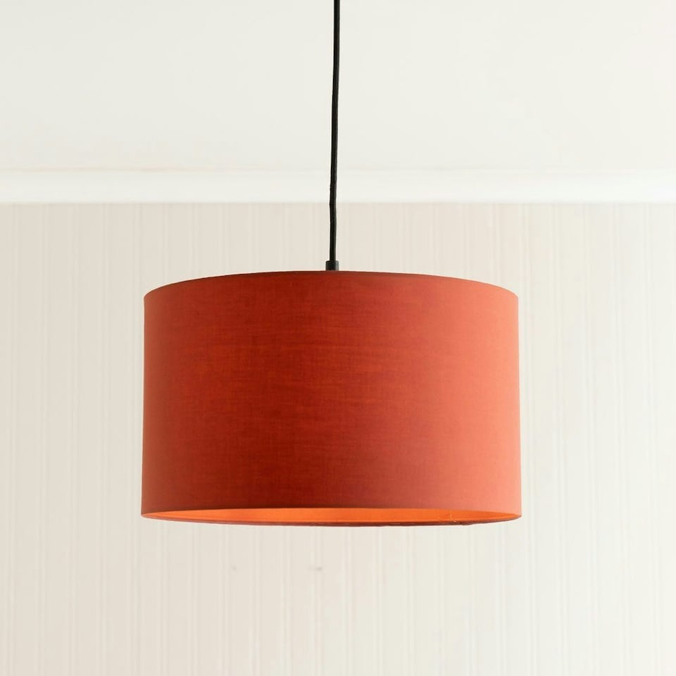 image 1 of ValueLights Reni Medium Rust Lamp Shade Orange