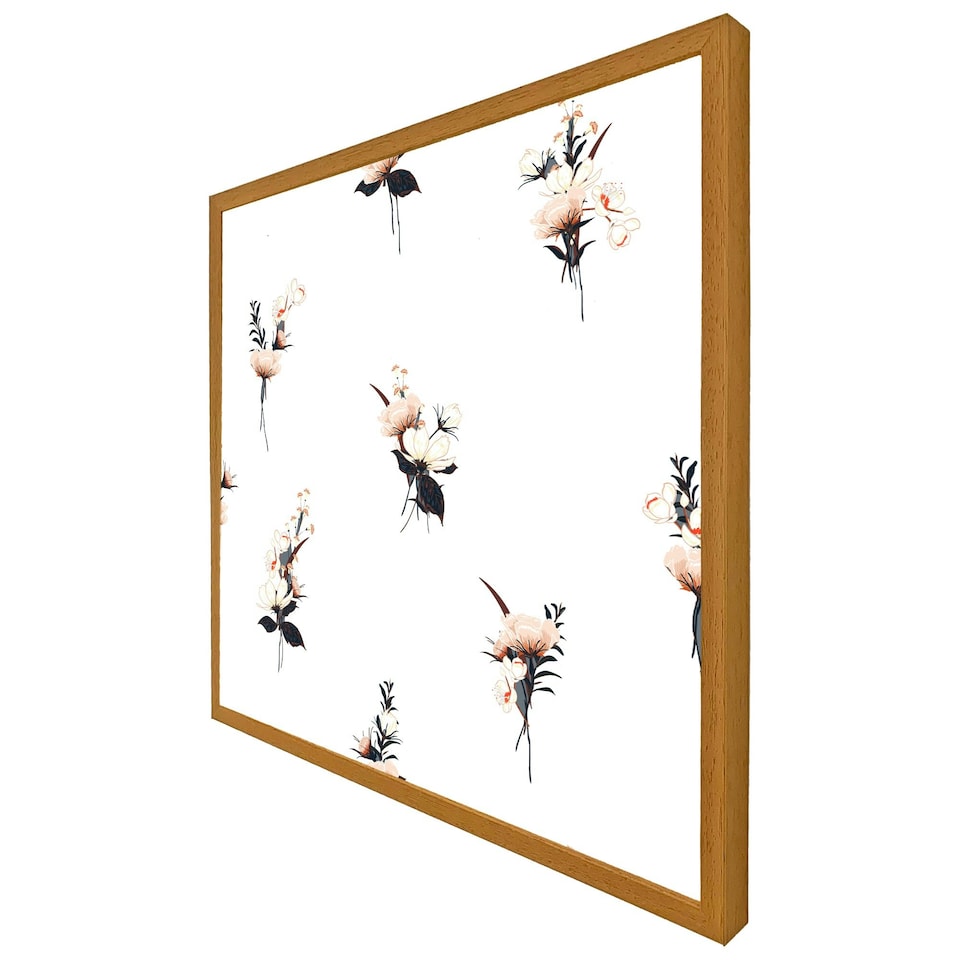 image 1 of Flower bunches (Picture Frame) White | S