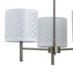 image 3 of Set of 2 Brea - Antique Brass Light Fittings with White Cut Out Shades Bronze | White