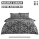 image 6 of VELVETIO Ananias Damask Complete Duvet Cover Set with Fitted Sheet Printed Bedding Quilt Grey | Double