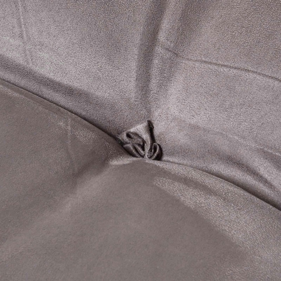 image 1 of Homescapes Grey Faux Suede Back Support Cushion | Grey | Grey | H 58 x W 68 x D 15 cm