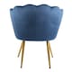 image 6 of FLORA Petal Chair Velvet Upholstered Fabric - Navy Blue | Navy