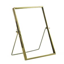 Nicola Spring Standing Metal Photo Frame - 5" x 7" - Gold