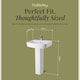 image 5 of Square 1 Tap Hole Basin Full Pedestal 520mm | White | White | 420 x 520 x 820mm