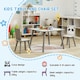 image 6 of ZONEKIZ Kids Table and Chairs, Childrens Desk with 2 Chairs, Pink 