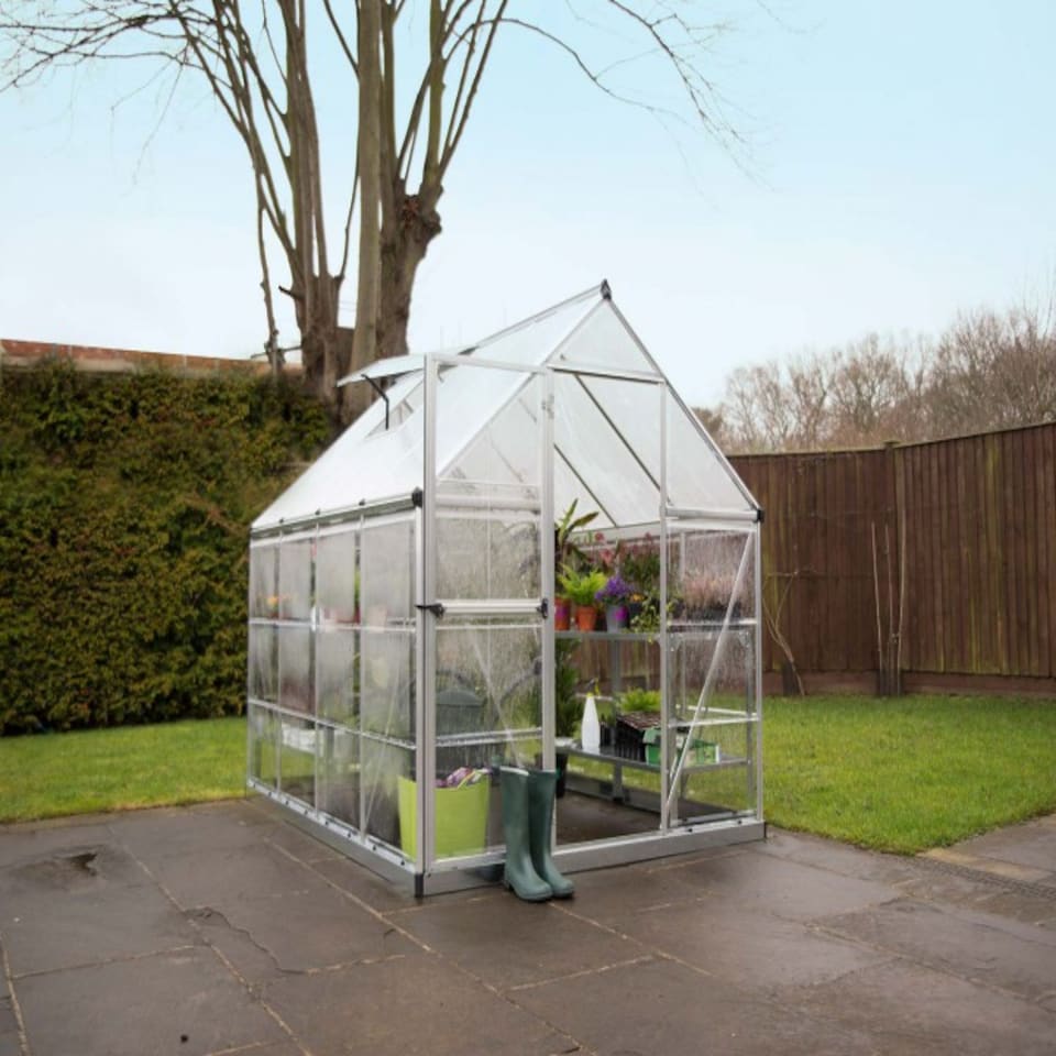 image 1 of Greenhouse Hybrid 6X10- Polycarbonate - L306 x W185 x H208 - Silver