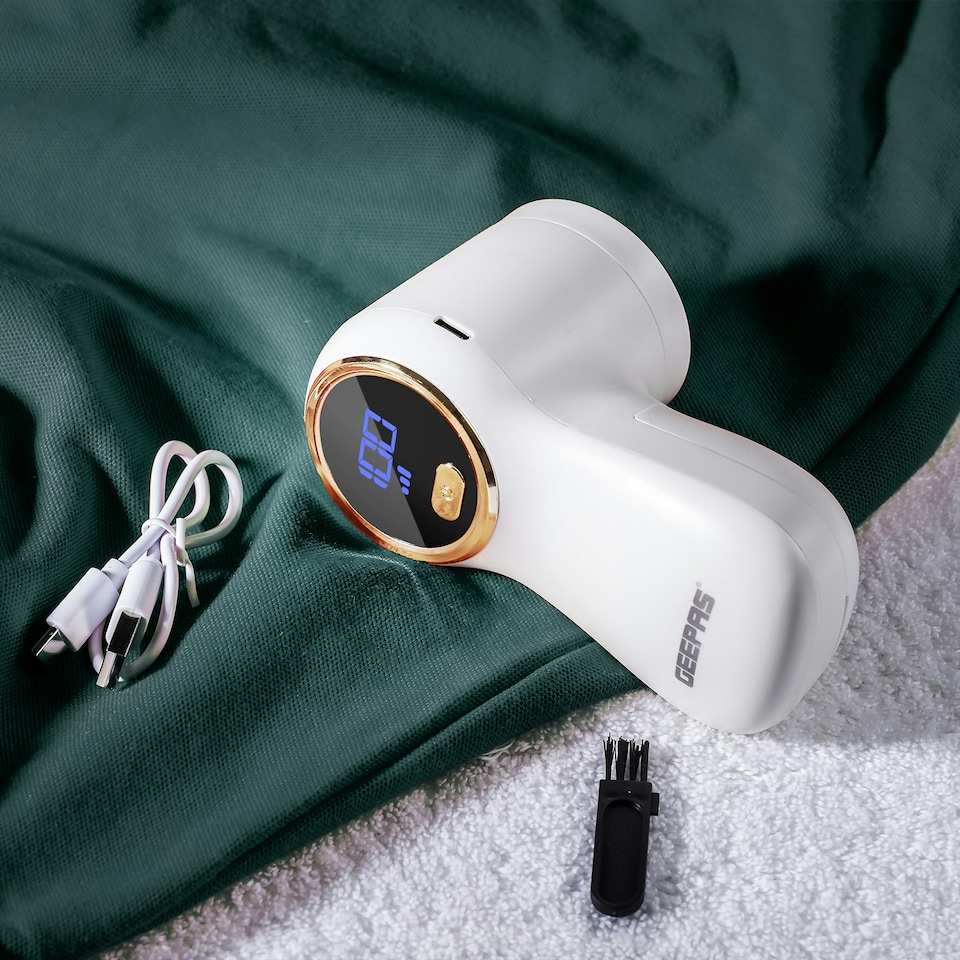 image 1 of GEEPAS Fabric Shaver, Portable Digital Display Rechargeable Lint Remover De Bobbler for Clothes