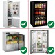 image 6 of SPARES2GO Fridge Shelf for Cookology Freezer Adjustable White Extendable Arms White