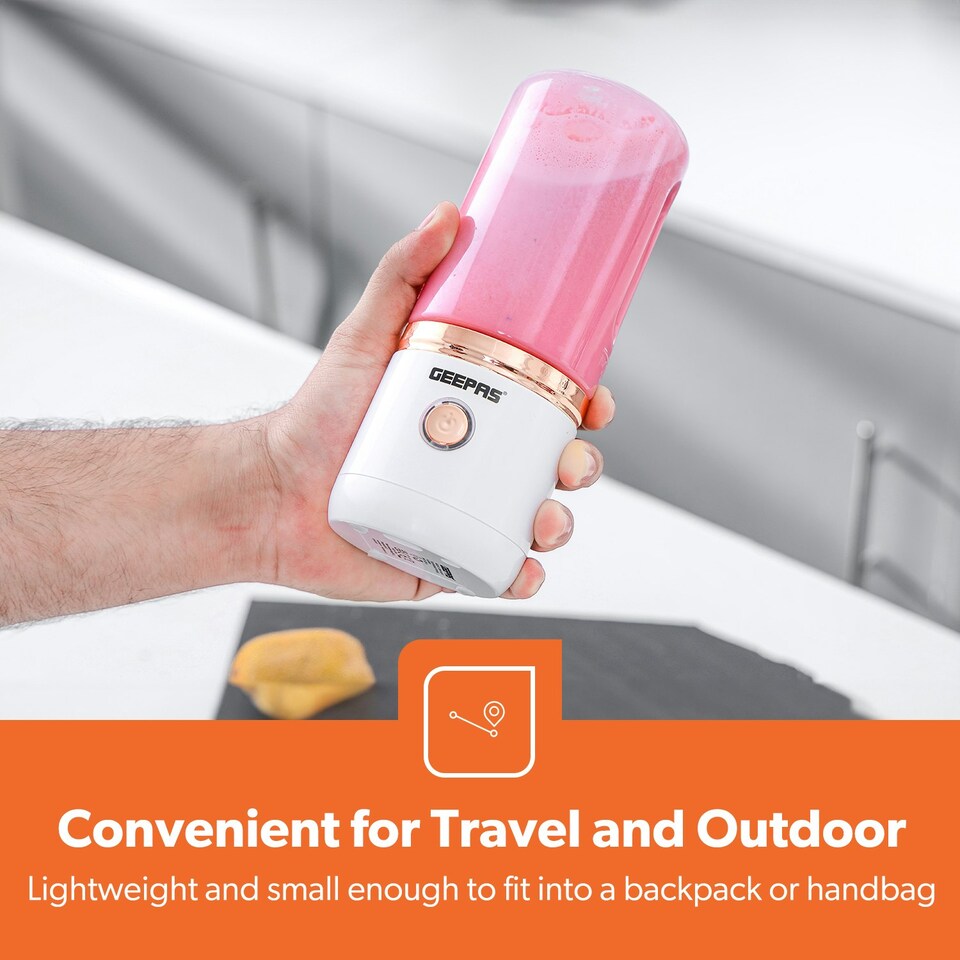 image 1 of GEEPAS 420ML Rechargeable Smoothie Maker