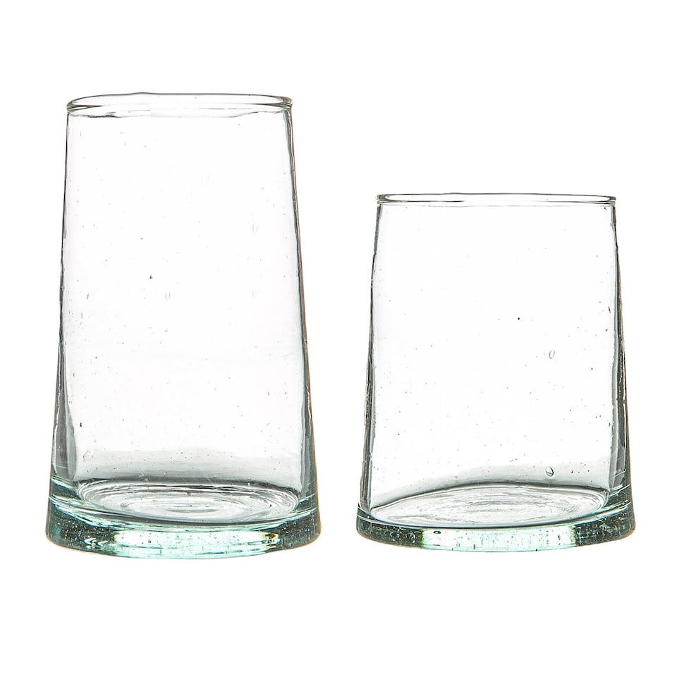 image 1 of Nicola Spring 12 Piece Merzouga Recycled Glassware Set - Clear | Clear | Clear | 12