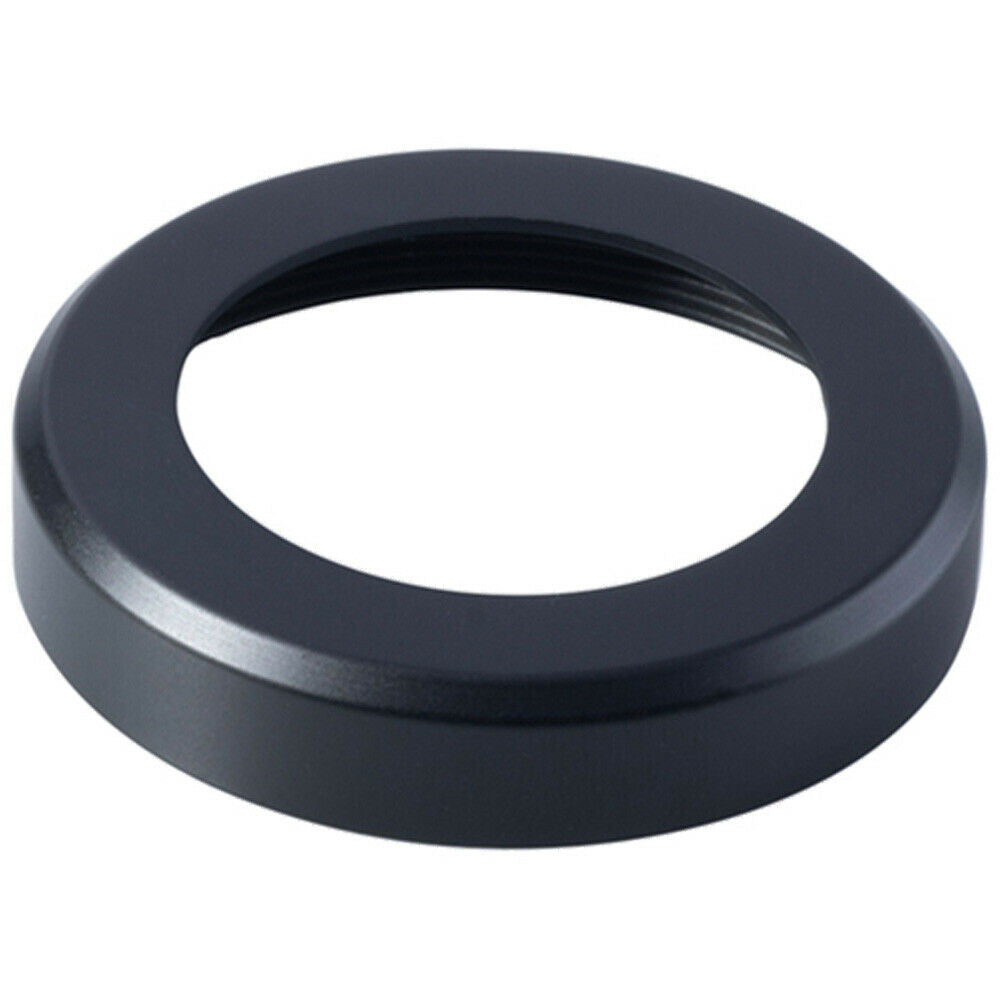 Loops PAIR Screw On Round Rose Cover Plates 50mm Diameter 10mm Depth Matt Black