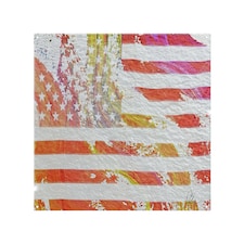 American Flag Flare Splash Back | White