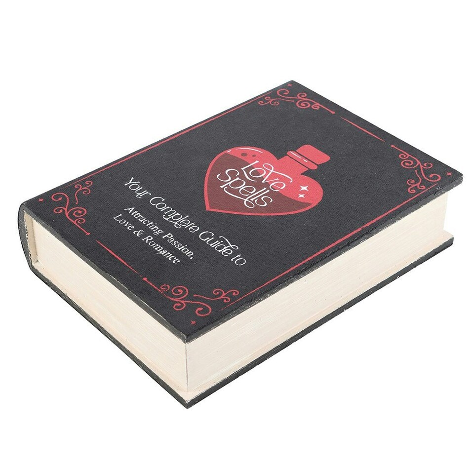 image 1 of Something Different Love Spells Book Storage Box - Black/Red/White - One Size