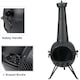image 4 of Gr8 Garden Large 130cm Tall Garden Patio Chiminea Wood Log Burner Fire Pit BBQ Grill Heater
